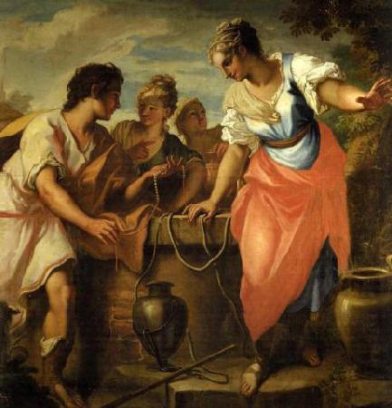 Niccolo Bambini Rebecca at the well oil painting image